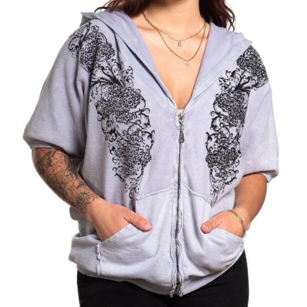 Affliction Cole ford Ranch Dolman Zip Sweater